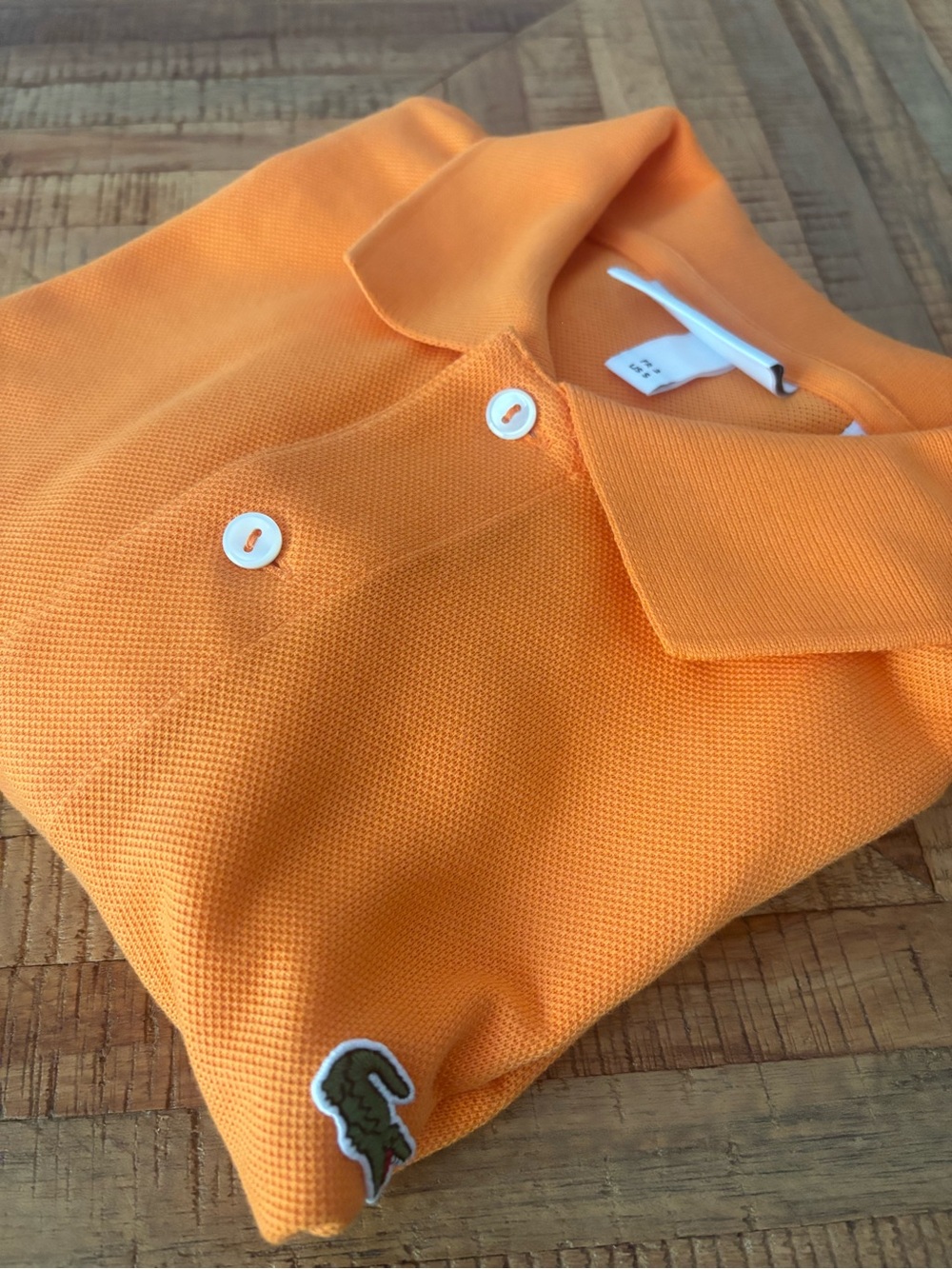 Men’s S-M Lacoste Orange Classic Fit Polo Shirt (France Size 3) nwot